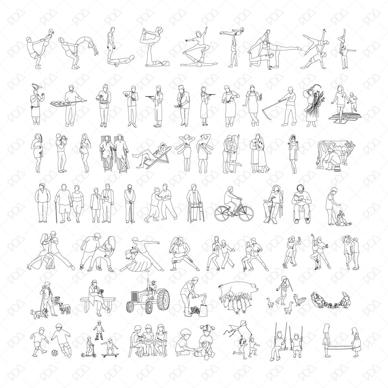 CAD and Vector Characters Multi-Pack (115 Characters)