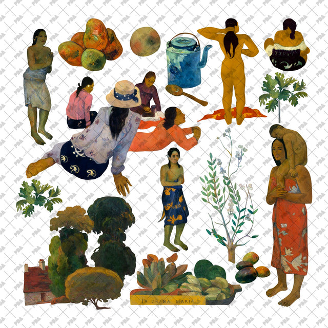 PNG Paul Gauguin Cutouts Set