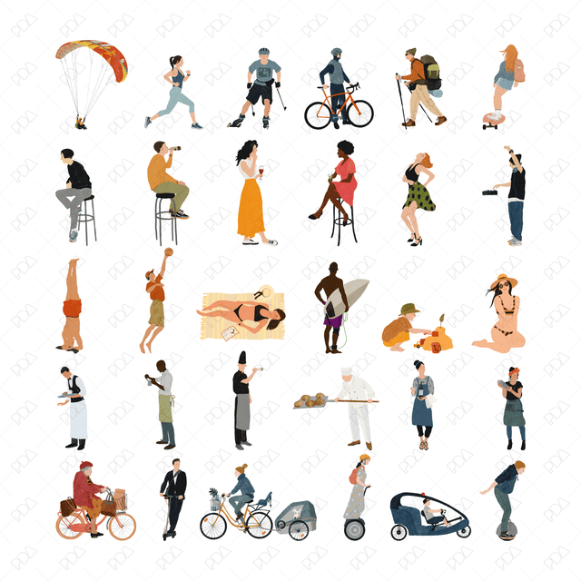Hand Drawn Characters Multi-Pack 2 - Post Digital Architecture — Free and Affordable Resources for Architects