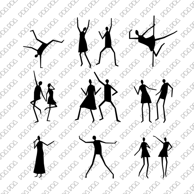 Vector Japanese People - Dancing (14 characters)