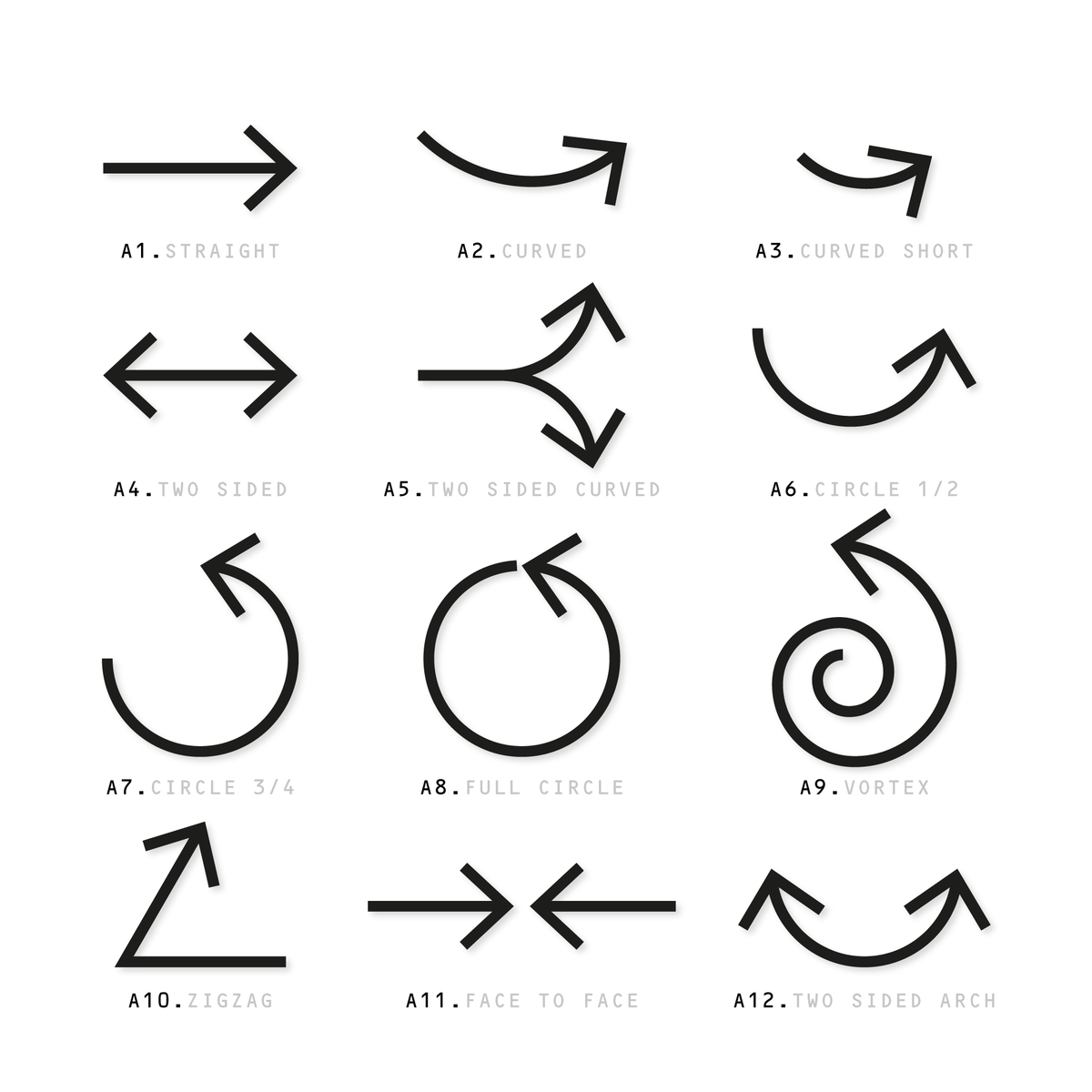 Vector Arrows PNG & Vector Arrows Set - 12 Stylish Designs