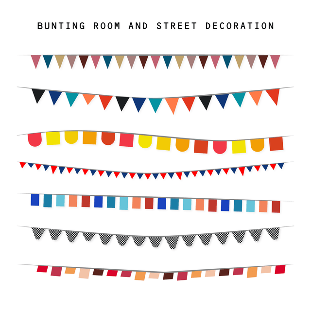 PNG, Vector Bunting Room and Street Decoration