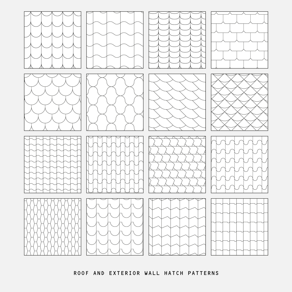 Illustrator Roof & Wall Hatch Patterns Library