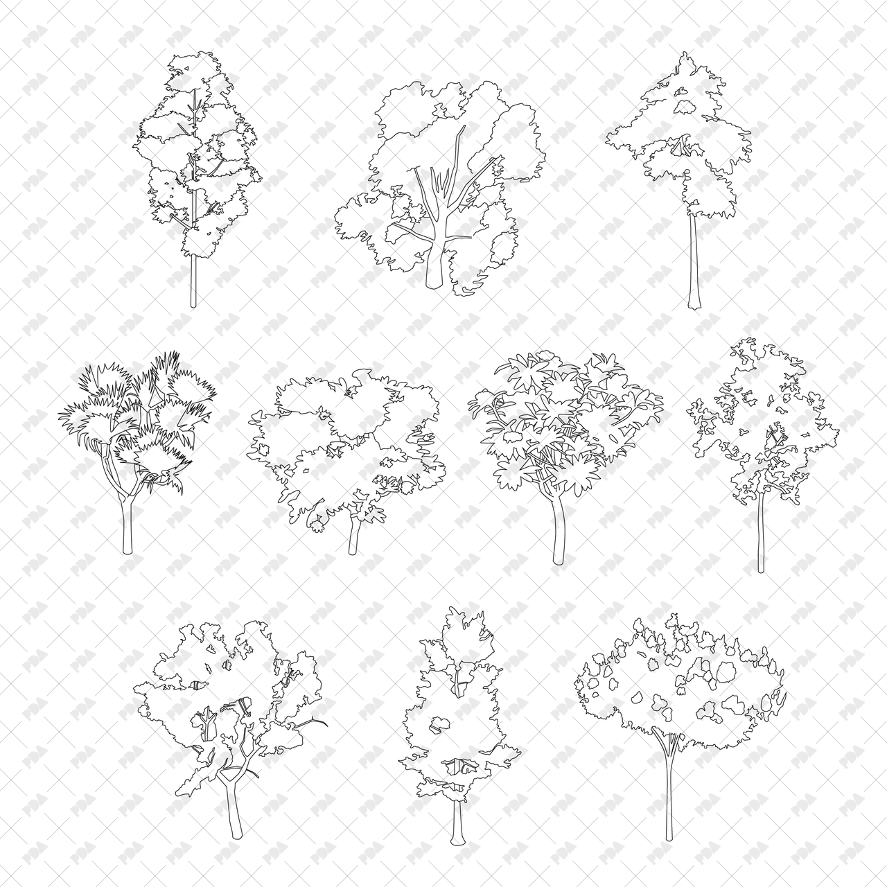 Isometric Trees for CAD & Vector - Set