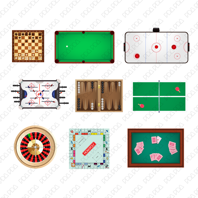 Vector Board Games Top View Set (+PNGs) - Post Digital Architecture — Free and Affordable Resources for Architects