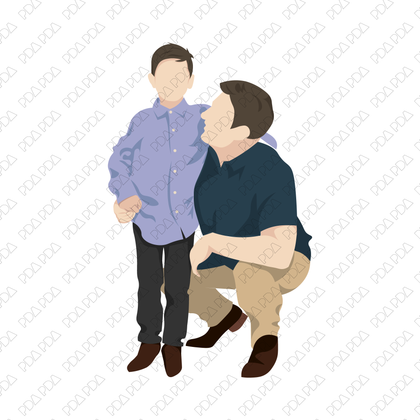 Perents Vector Vector Parents & Children - 17 Character Set