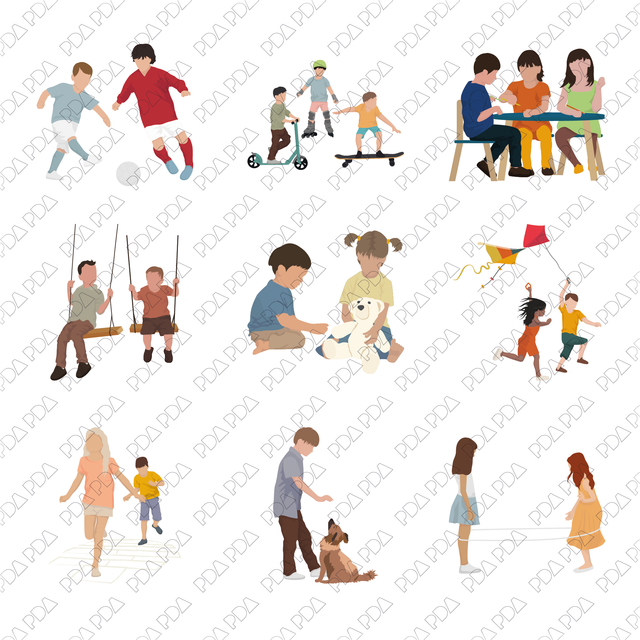 Vector Kids Set (20 Figures)